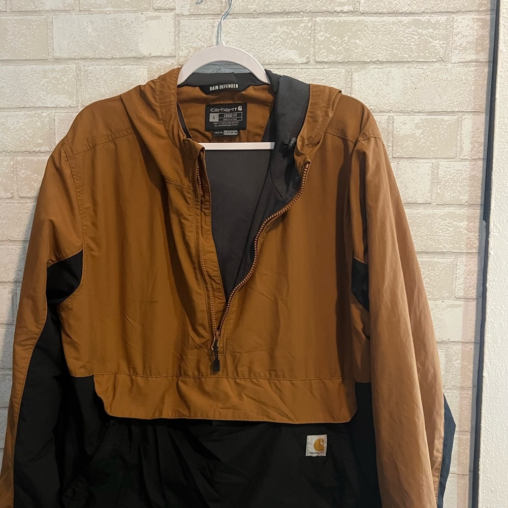 Carhartt black and brown Rain Defender Jacket Large